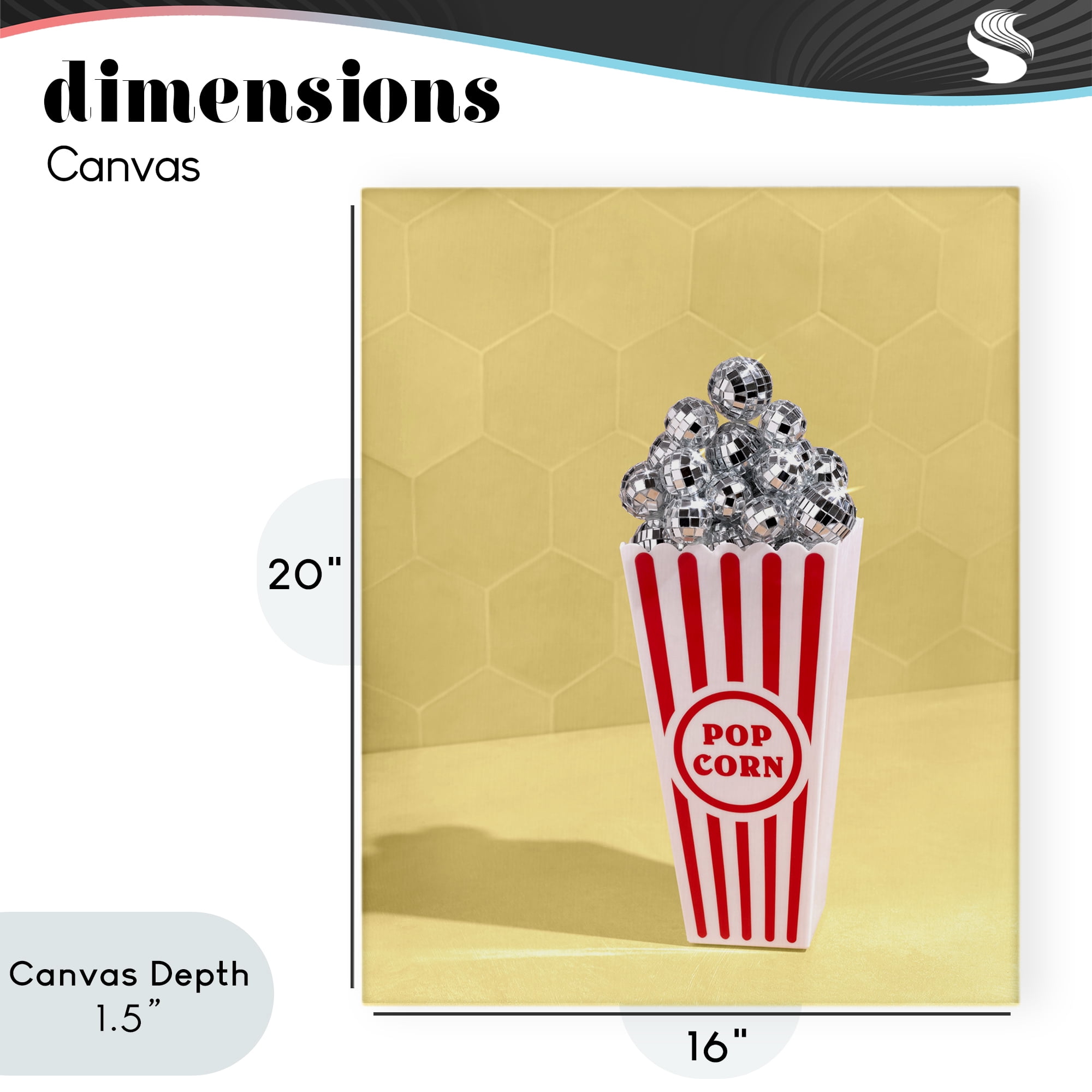 Stupell Industries Disco Filled Popcorn Canvas Wall Art, design by LISH Creative