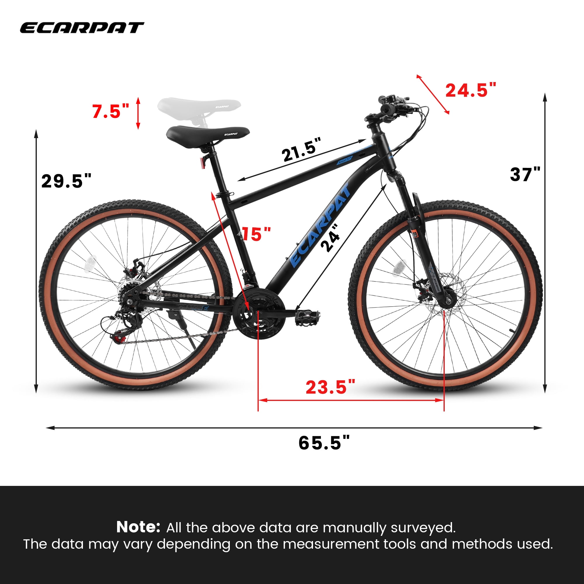 POVANLI 24" Mountain Bike for Men and Women