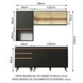 thumbnail image 3 of Cocina Integral Completa Modular Madesa Reims 180cm Negro 10, 3 of 10