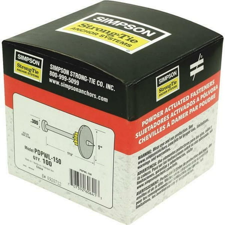 

10 Pk Simpson Strong-Tie .3 D X 1/1/2 Fastening Pin with 1 Washer PDPAWL-150