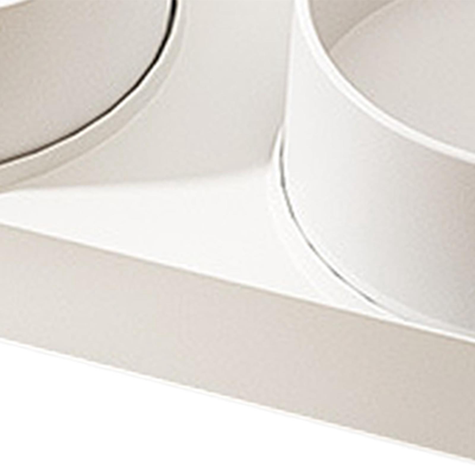 Fzaqwen Ceramic Elevated Cat Bowls Double Cat Food and Water Bowl Dishes for Indoor Cats white
