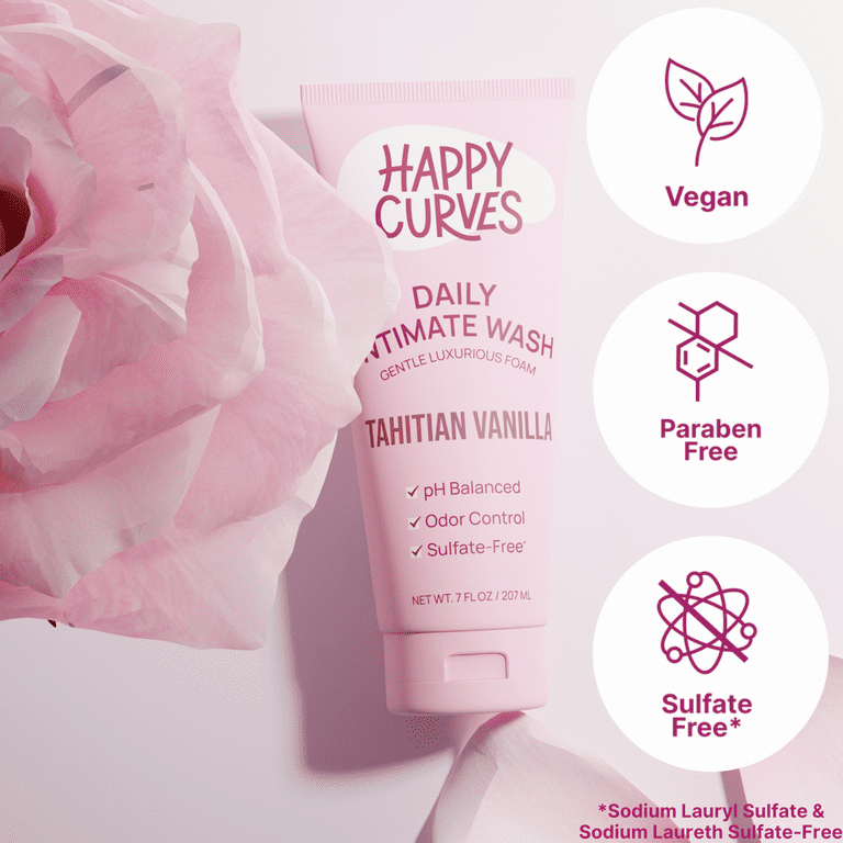 Happy Curves Feminine Intimate Wash, Tahitian Vanilla, 7 fl