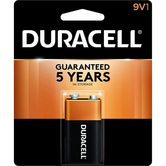Duracell - CopperTop 9V Alkaline Batteries - long lasting, all-purpose 9 Volt battery for household and business - 1 count