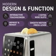 thumbnail image 6 of Inspirex Touch Screen Toaster - 2 Slice Extra-Wide Slots - 5 Bread Type and 6 Browning Levels - Defrost, Reheat, Favorite, Single Slot Settings - Stainless Steel, 6 of 7