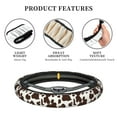 thumbnail image 5 of KLL Car Steering Wheel Cover, Universal 15 inch, Soft Elastic and Comfortable,Car Accessories Decorations-Brown Cow, 5 of 7