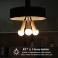 thumbnail image 2 of Kuymtek Base de lámpara 3 en 1 E27 a E27, divisor de enchufe, portalámparas LED (rosa) Kuymtek Iluminación del hogar multifuncional, 2 of 8
