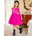 thumbnail image 4 of Arshiner Girl Dress Toddler Tutu Velvet Tulle Long Sleeve Special Occasion Dresses, 4 of 6