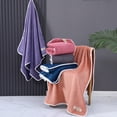 thumbnail image 3 of Mdesiwst Shower Towel Thicken Soft High Water Absorption Lint Free Quick Drying Dry Hair Coral Fleece Bath Body Wrap Shower Robe Daily Use, 3 of 8