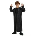 thumbnail image 2 of ANINEO Boys Robe Clothes Kimono Loose Abaya Long Sleeve Embroidered Chiffon Kaftan Cardigan Casual Dubai Thobe, 2 of 7