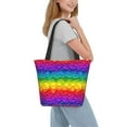 thumbnail image 2 of Sikiie Bright Rainbow Shoulder Bag Casual Hobo Crossbody Tote Bag for Women and Men Large Purse Messenger Bag Travel Work, 2 of 6