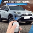 thumbnail image 3 of Key Fob Cover Compatible with Toyota Land Cruiser Venza RAV4 4Runner Corolla Cross Grand Highlander Tundra Crown Tacoma Camry Keychain Case Holder Protector,Silver-white, 3 of 6