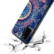 Samsung Galaxy A51 Case (NOT FOR 5G Version), Rosebono Slim Hybrid Dual Layer Shockproof Hard Cover Graphic Fashion Cute Colorful Silicone Skin Cover Armor Case for Samsung Galaxy A51 (Mandala)