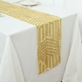 thumbnail image 4 of BalsaCircle 12x108" Gold Sequined Geometric Design Tulle Table Runner Party Events Reception Decorations Supplies, 4 of 8
