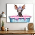 thumbnail image 3 of Xoloitzcuintli Dog Canvas Bathroom Décor - Unique Bath Wall Decor - Modern Canvas Bathroom Wall Art - Room Decor - Bathroom Decorations - Restroom Sign - Wall decor living room, 3 of 4