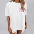 thumbnail image 4 of DHFJKG Short Sleeve Shirts For Women Oversized Bow Print Graphic Tee Crewneck Vintage Tshirts Casual Baggy Streetwear Trendy Tops, 4 of 8