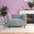 thumbnail image 2 of CosmoLiving Blair Upholstered Accent Chair and a Half, Light Gray Velvet, 2 of 15