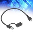 thumbnail image 3 of Cable Data Transmission Cable USBCTYPEC USB3.0 to MicroUSB3.0 2in1 Hard Disk PVC Line, 3 of 7