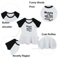thumbnail image 2 of Pack of 2, Mommy Is Way More Fun Now That She Can Drink Again & Got My Mind On My Mommy Funny Dresses, Newborn Baby Skirts, Infant Princess Dress, Toddler Frocks (Black Raglan Dresses, 6-12 Months), 2 of 5