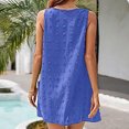 thumbnail image 4 of Ruimatai Women's Summer Crew Neck Strap Dress Beach Cover Up Casual Sleeveless Ruffle Skirt with Pockets for Vacation Party, 4 of 7