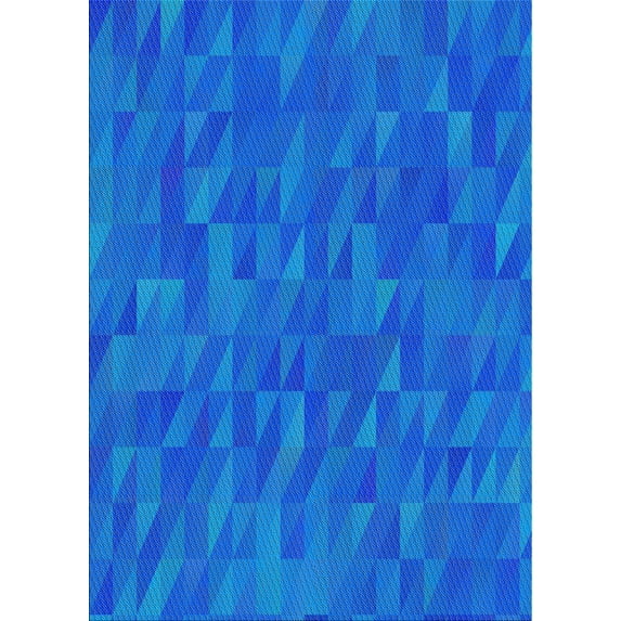 Ahgly Company Machine Washable Indoor Rectangle Transitional DeepSky Blue Area Rugs, 2' x 4'