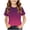Hot Pink A, variant on Zpanxa Girls T Shirts Ombre Print Crew Neck Short Sleeve Summer Casual Tee