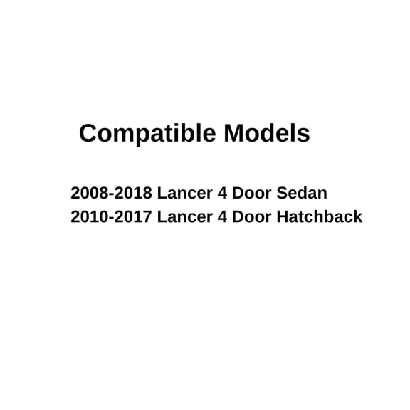 Driver Left Side Front Door Window Door Glass Compatible with Mitsubishi Lancer 2008-2018 Models