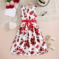 thumbnail image 2 of TAIAOJING Toddler Baby Girls Floral Dress Kids Children Girls Summer Sleeveless Flower Prints Dress With Belt Casual Dress Girls For 7-8 Years, 2 of 7