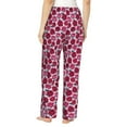 thumbnail image 3 of Naloa Rose Flowers Print Women’s Ultra-Soft Comfy Pajama Lounge Pants with Pockets & Drawstring, 3 of 8