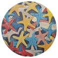 thumbnail image 2 of Round Grid Placemat ,One Sizex1, Round Placemat, PVC Plate Mat，15.4 Inch Non-Slip and Heat Resistant, Table Placemat, Dining Room Placemat Colorful Lovely Starfish Seamless, 2 of 7