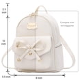 thumbnail image 3 of Mochila pequeña de cuero con lazo para niñas, Beige, 22cm*15cm*26cm, 3 of 5