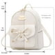 thumbnail image 3 of Mochila pequeña de cuero con lazo para niñas, Beige, 22cm*15cm*26cm, 3 of 5