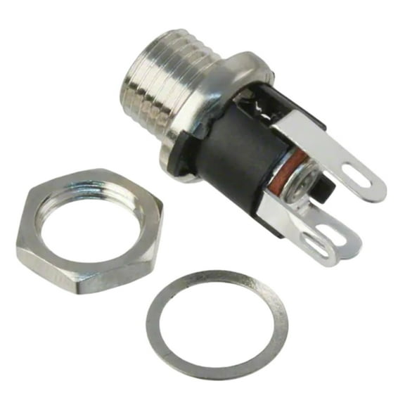 Pack of 9 PJ-005A Power Barrel Connector Jack 2.00mm ID (0.079), 5.50mm OD (0.217) Panel Mount, Through Hole
