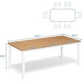 thumbnail image 2 of 79" Large Industrial Dining Room Table for 6-8 People Rectangular Wood Kitchen Table Modern Farmhouse Dining Table Kitchen Dining Room Table with Heavy Duty Metal Legs for Kitchen, Living Room, 2 of 7