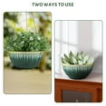 thumbnail image 5 of 2 Pack Hanging Planters for Indoor Outdoor Plants, 10 Inch Hanging Planter with Drainage Hole & Plug Glazed Hanging Baskets Flower Pots for Garden Home (Green Glaze), 5 of 7
