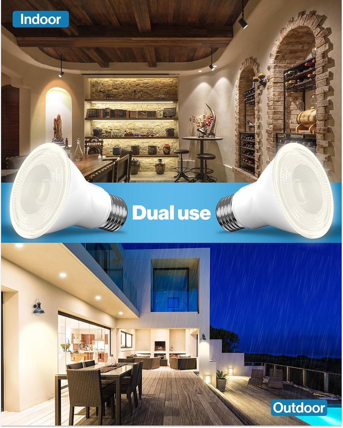 Diodesy- Pack of 4 LED10PAR30S/B-FL40/830/WD/2 PAR20 LED Short Neck Flood Wet Light Bulb, 10W (75W Incandescent Equiv) 3000K Soft White, Dimmable, E26 Waterproof Energy Efficient, 800 Lumen, UL Listed