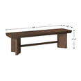 thumbnail image 5 of Lexicon Franco Wood Dining Bench in Walnut, 5 of 5