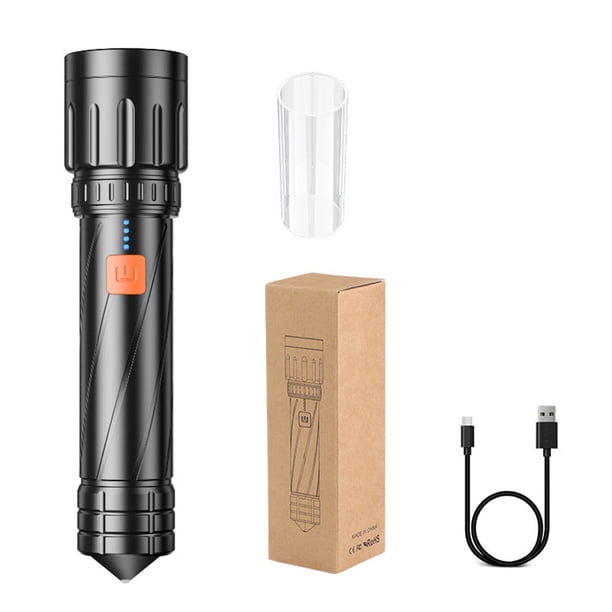Cateissary Aleación de aluminio Linterna Brillo Antorcha Lámpara de exterior Herramienta de iluminación para acampar Senderismo Mochilero Emergencia Iluminación y accesorios Cateissary HA074516-01