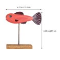 thumbnail image 2 of Christmas Fish Decor Cartoon Christmas Ornament Wooden Fish Desktop Adornment, 2 of 8