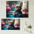 thumbnail image 4 of Designart Sad Bulldog Sitting In The Tub Canvas Wall Art, 4 of 5