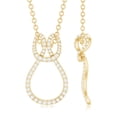 thumbnail image 4 of Rosec Jewels Certified Moissanite Infinity Pendant Necklace - Minimalist Twisted Knot Necklace - Ready to Gift for Valentines, 10K Yellow Gold, 4 of 7