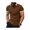 Light Brown, variant on Men's Short Sleeve Polo Shirt Classic Collar Contrast Trim Vintage Pattern Solid Color Casual Sports Summer Spring Outdoor Leisure Daily Wear