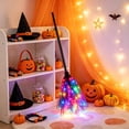 thumbnail image 5 of LED Light Up Witch Broom, Colorful Halloween Broomstick with 3-Section Detachable Design for Haunted House, Porch, Party Props, Costumes and Holiday Decor, 5 of 7