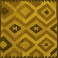 thumbnail image 1 of Ahgly Company Machine Washable Indoor Square Southwestern Yellow Country Area Rugs, 4' Square, 1 of 4