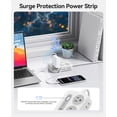 thumbnail image 4 of ORICO 10-in-1 Desktop Power Strip, Upgraded USB C Charging Station with GaN Technology, 6 AC Outlets, 4 USB Ports (2 USB C, 20W PD), Surge Protector, Flat Plug, 5 Colors – For Home Office Dorm(15FT), 4 of 9