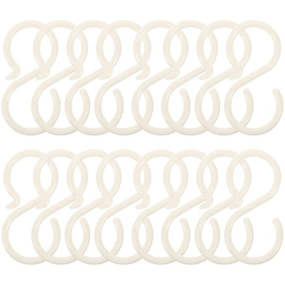 CATIEBYE 40pcs S Shaped Hooks for Headband Holder Plastic Organizing Hooks