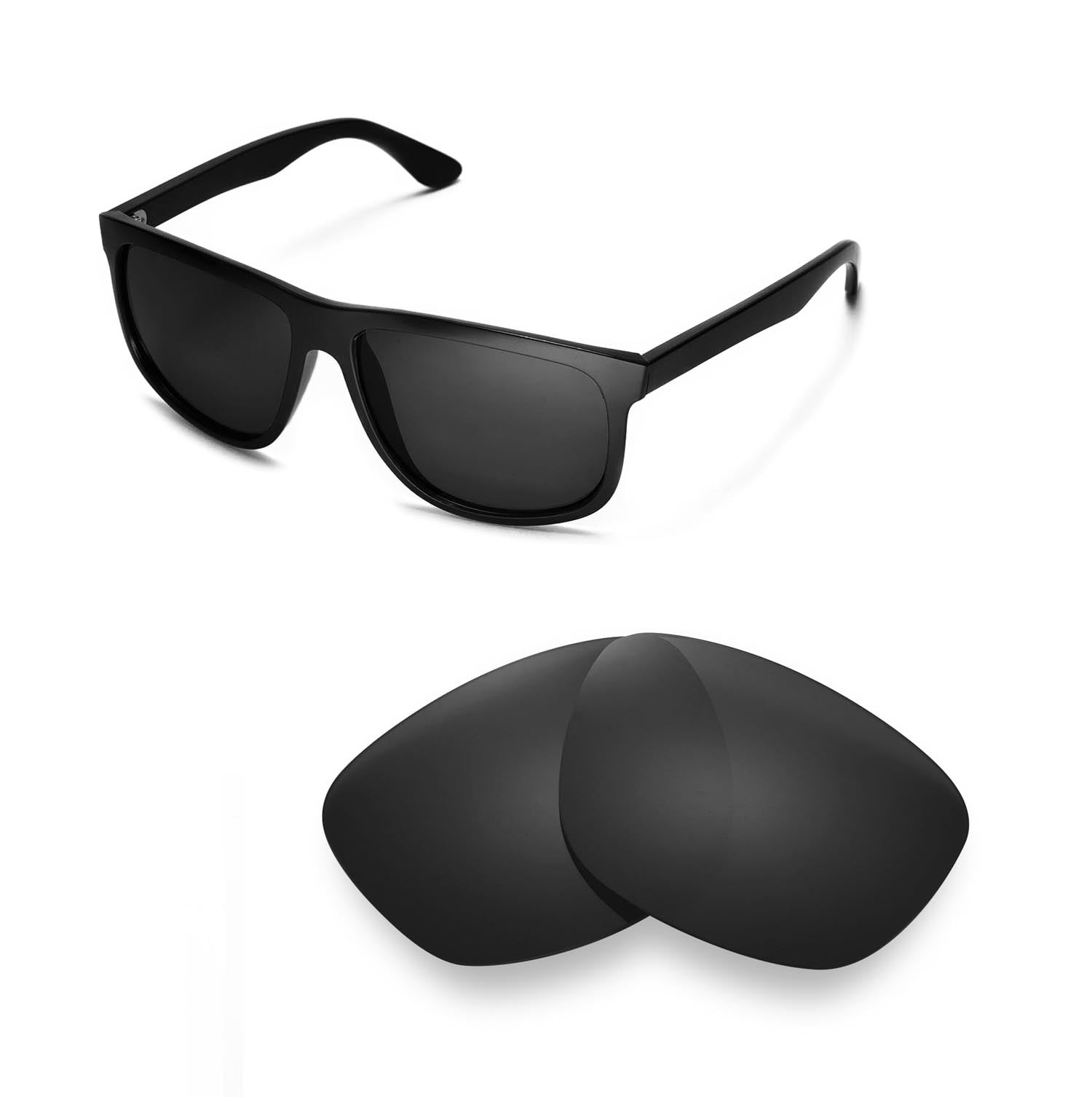 Paragraaf Maak het zwaar dynastie Walleva Black Polarized Replacement Lenses for Ray-Ban RB4147 60mm  Sunglasses - Walmart.com