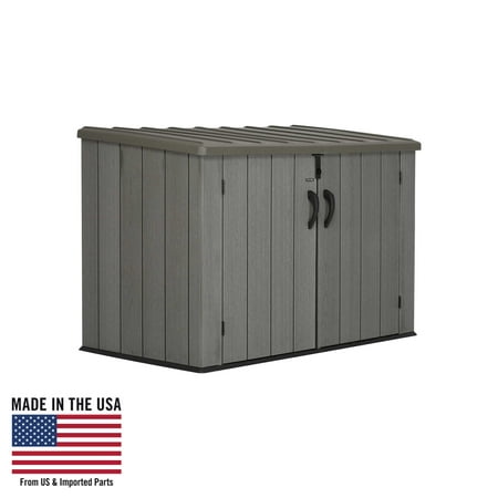 UPC 081483809861 product image for Lifetime 75 cubic feet Horizontal Storage Shed, Brown | upcitemdb.com