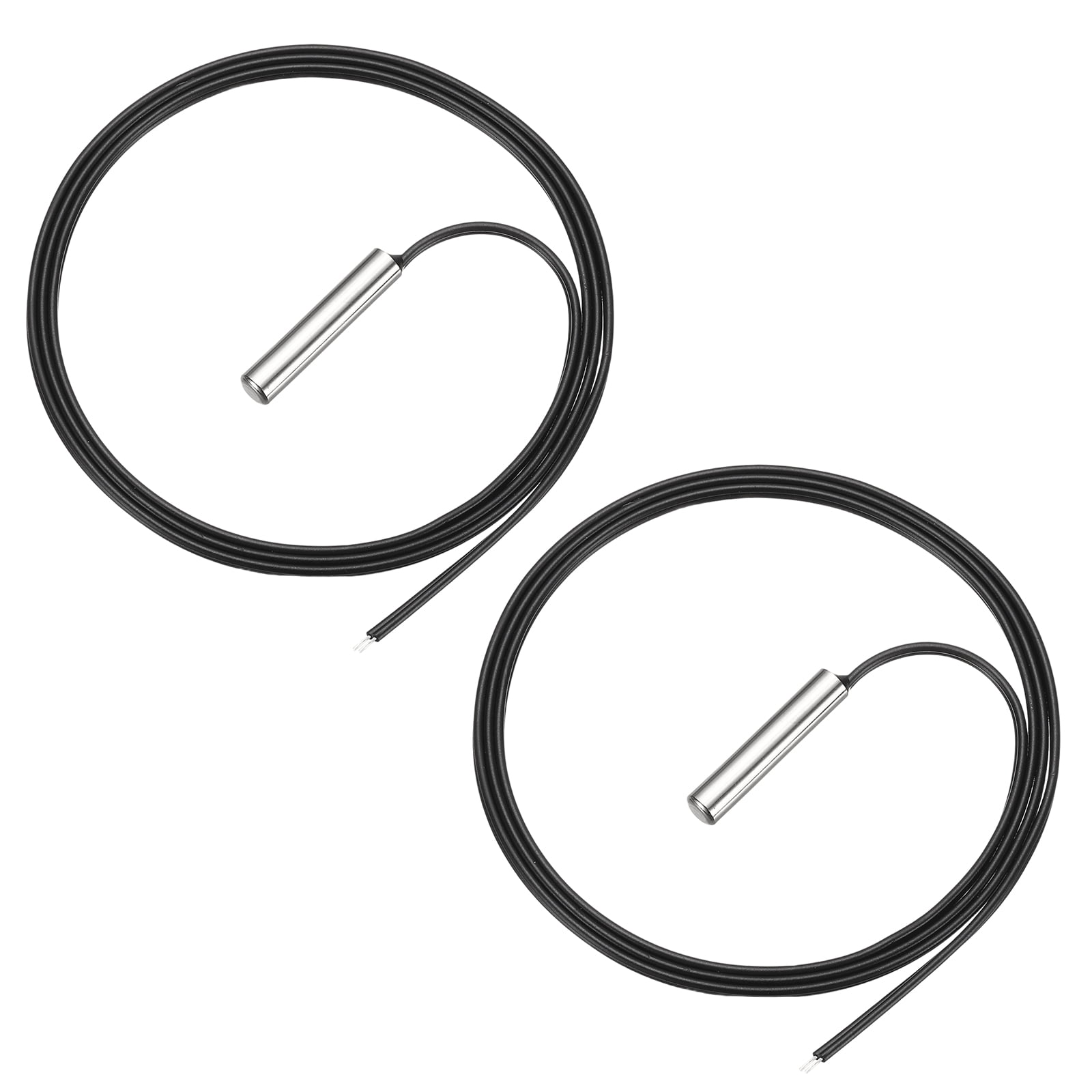 Uxcell Temperature Sensor Probe 5K B3950 NTC Thermistor 0.5M 2Pcs Nickel-Plated Copper Housing Tin-plated terminal 1% Accuracy for Refrigerator Air Conditioner Freezers Water Heaters
