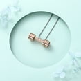thumbnail image 4 of Personalize Dumbbell Cremation Urn Necklace for Ashes for Men Memorial Ashes Holder Keepsake Pendant Stainless Steel Mens Ashes Keepsake Memorial Jewelry, 4 of 4