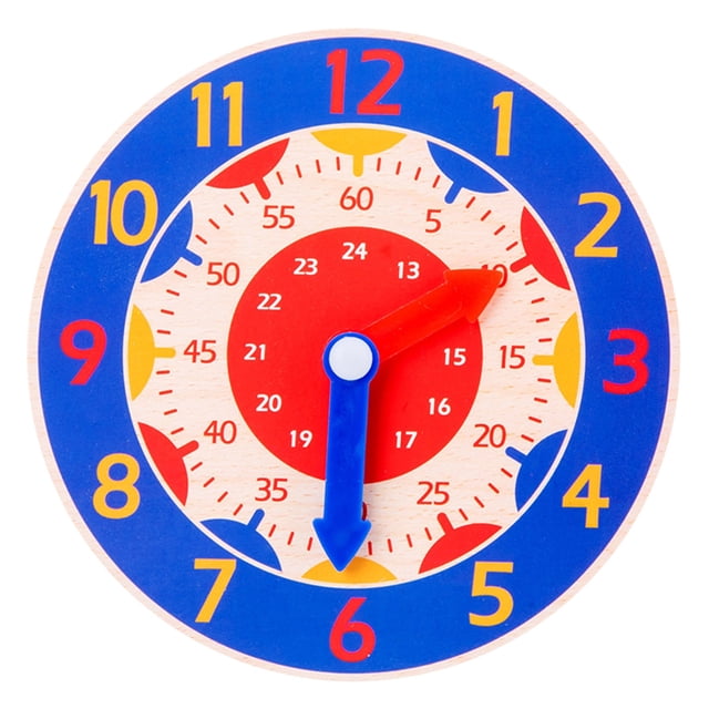 PVCS Children's Wooden Watch Model Montessori-wood Learning Toys Digital Pre-school Learning Games Gift for Kids